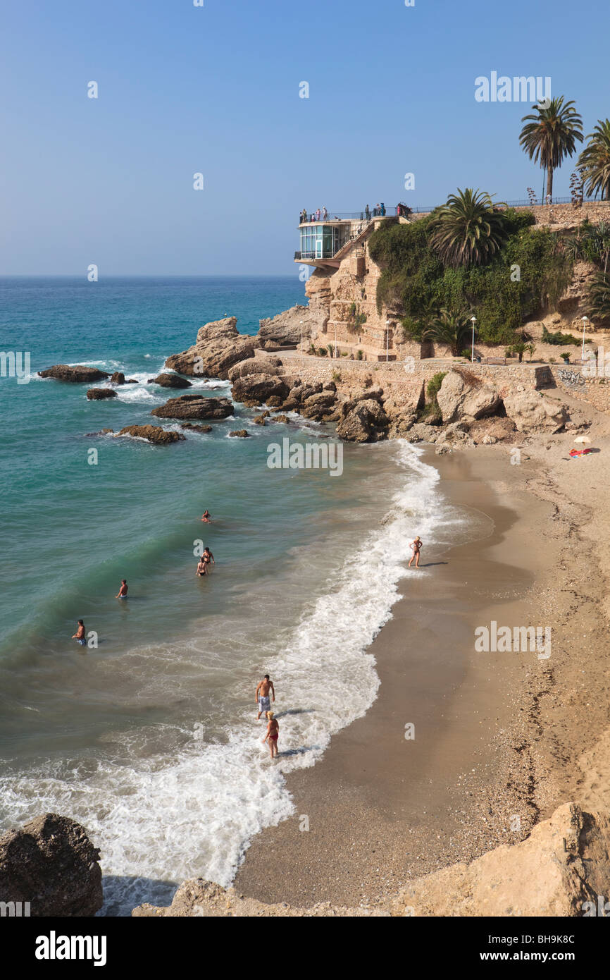 Balcon de Europa Balcony of Europe seen across Calahonda beach