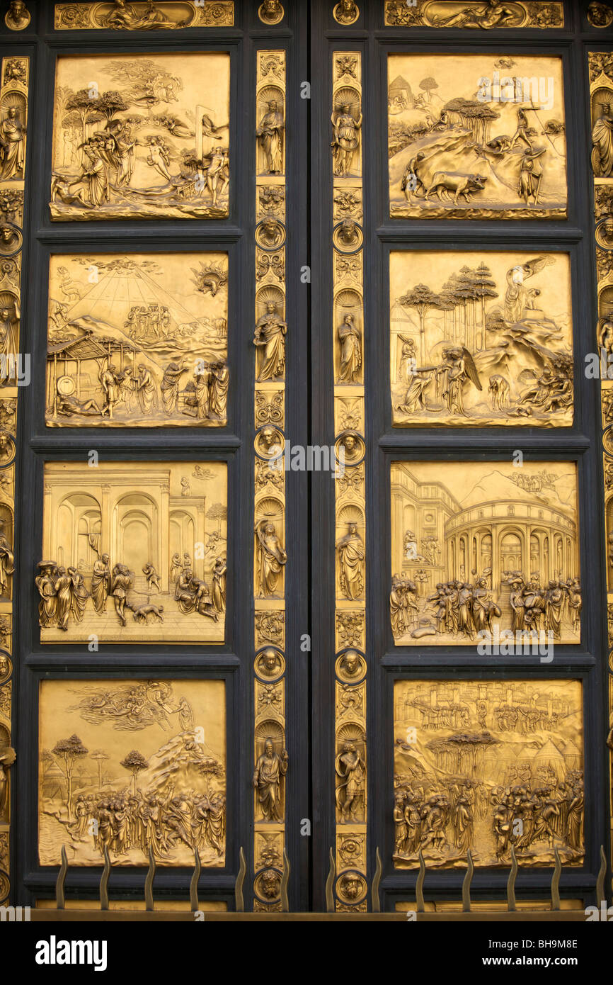 The bronze doors (gates of paradise) of the Battistero San Giovanni