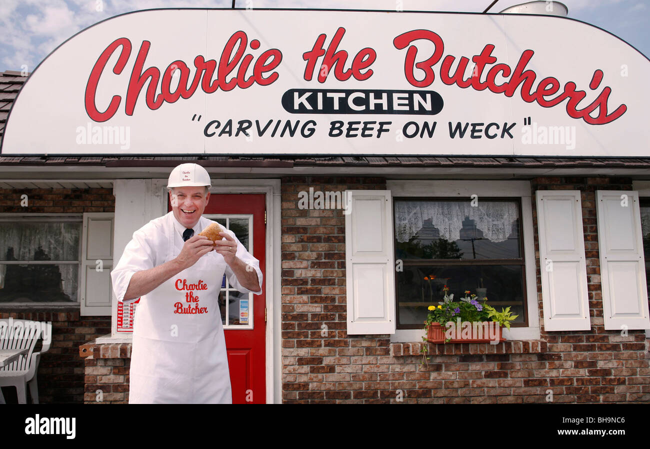 Charlie the Butchers Kitchen roast beef Buffalo New York Stock Photo