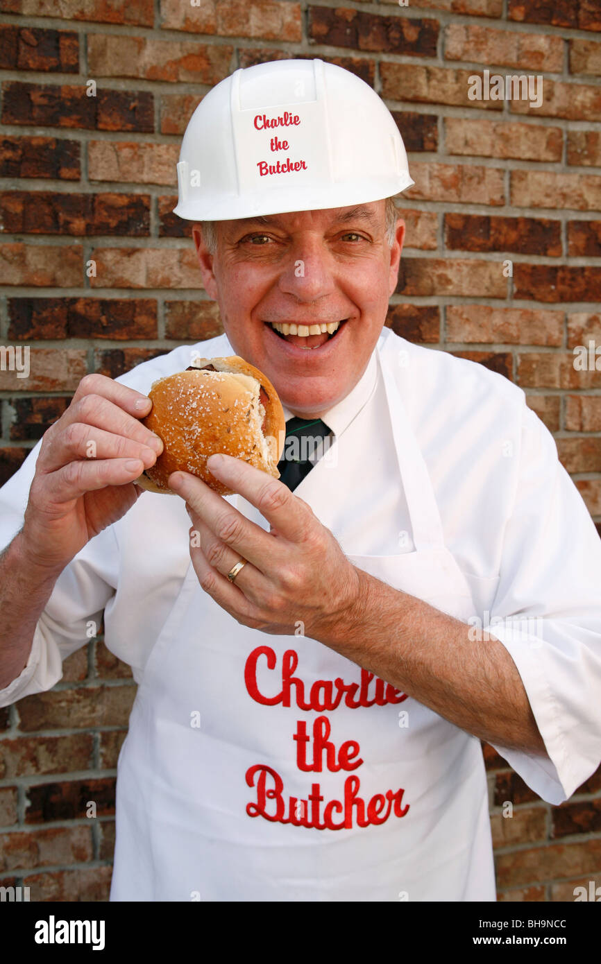 Charlie the Butchers Kitchen roast beef Buffalo New York Stock Photo