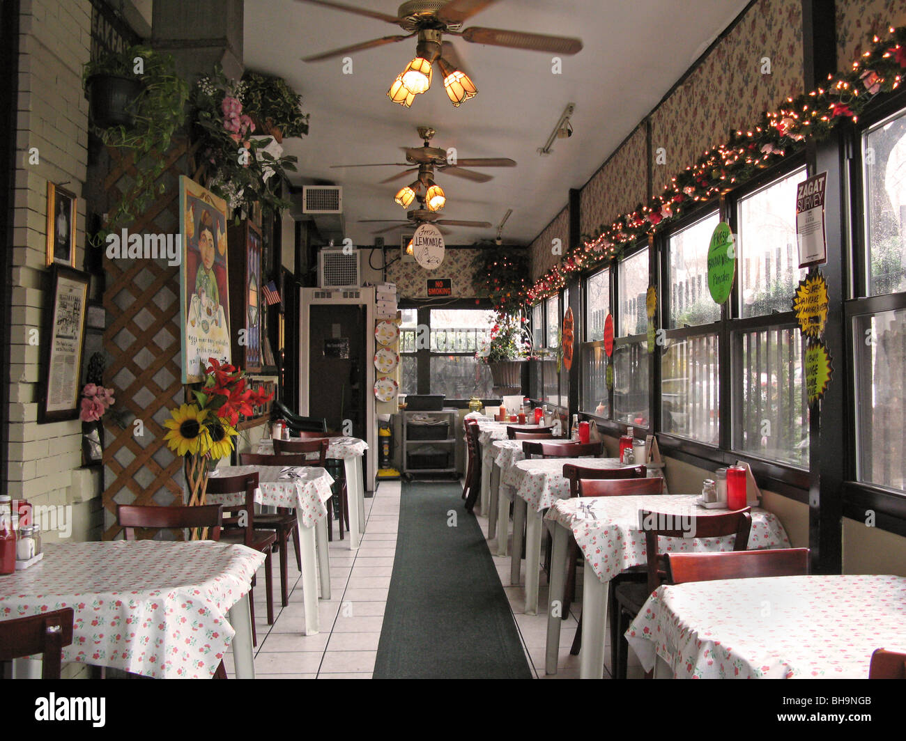 Empty diner Brooklyn New York Stock Photo