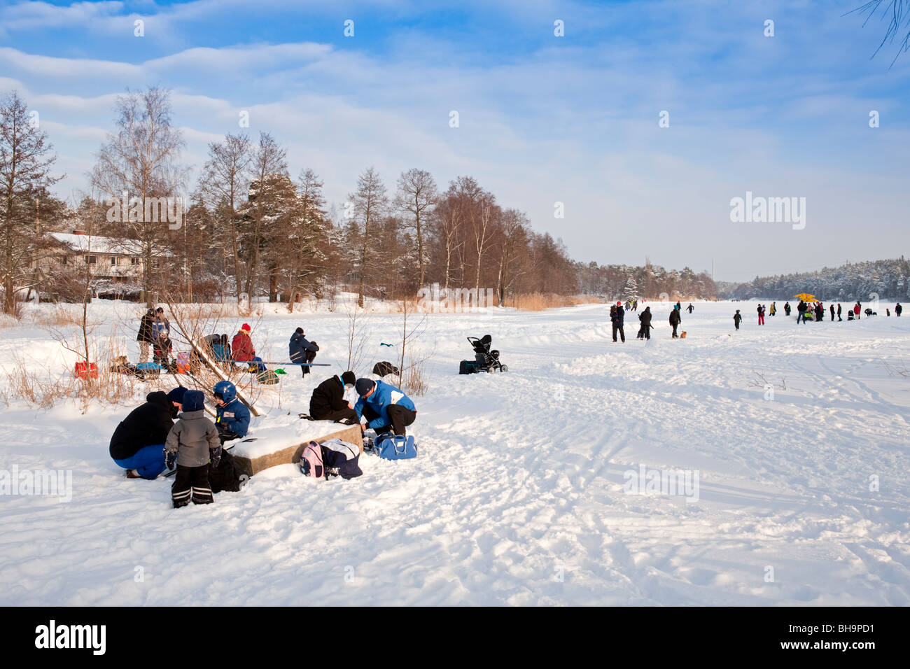Kottlasjön, Kottla lake, Lidingö (Sweden) Stock Photo