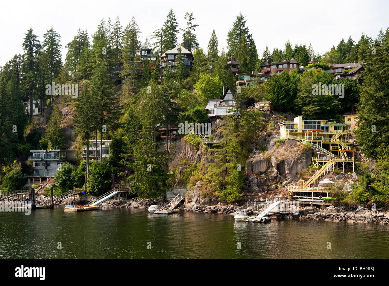 Homes on Cove Cliff Place, near Deep Cove, North Vancouver, BC, Canada