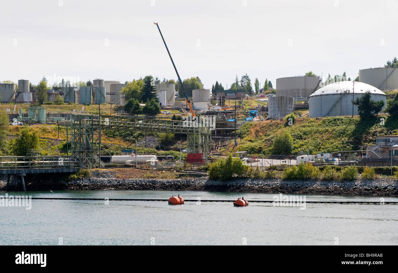 Chevron Oil Refinery and Terminal, Burnaby, near Vancouver, BC, Canada Stock Photo Alamy