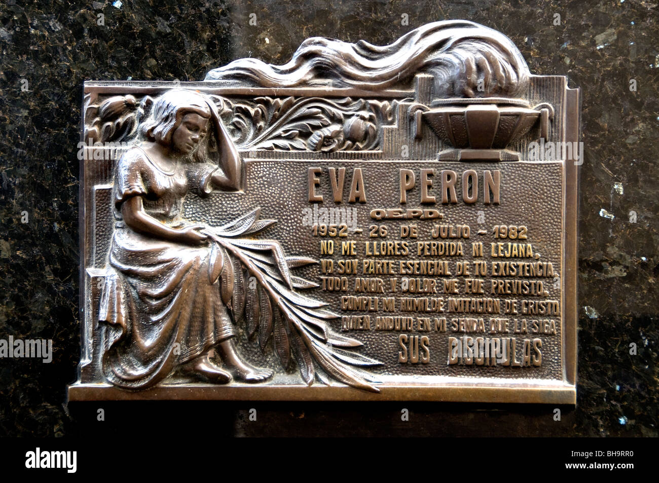Cementario Cemetery la Recoleta Buenos Aires Eva Evita Peron Argentina Stock Photo