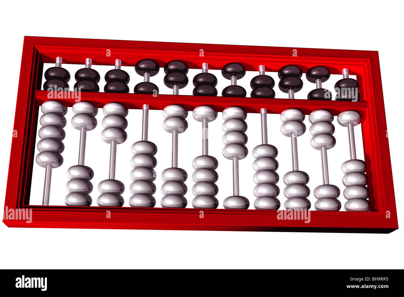 Isolated illustration of a traditional mathematical abacus Stock Photo