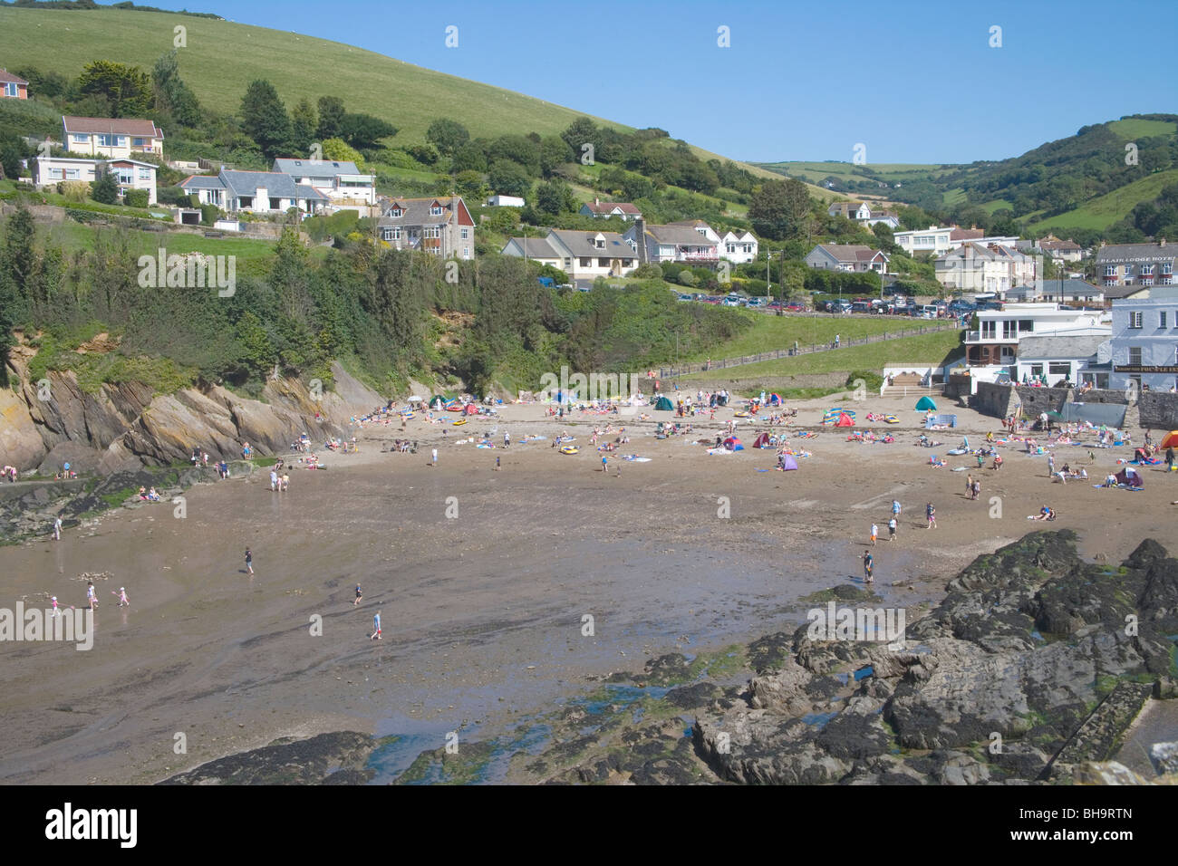 combe martin beach , north Devon Stock Photo Alamy