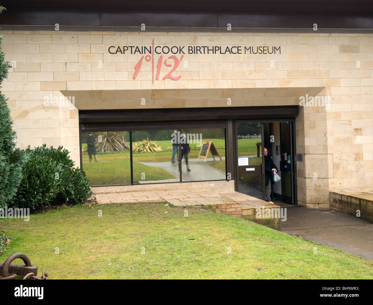 The entrance to Captain Cook's Birthplace Museum, Stewart Park, Marton Middlesbrough Stock Photo