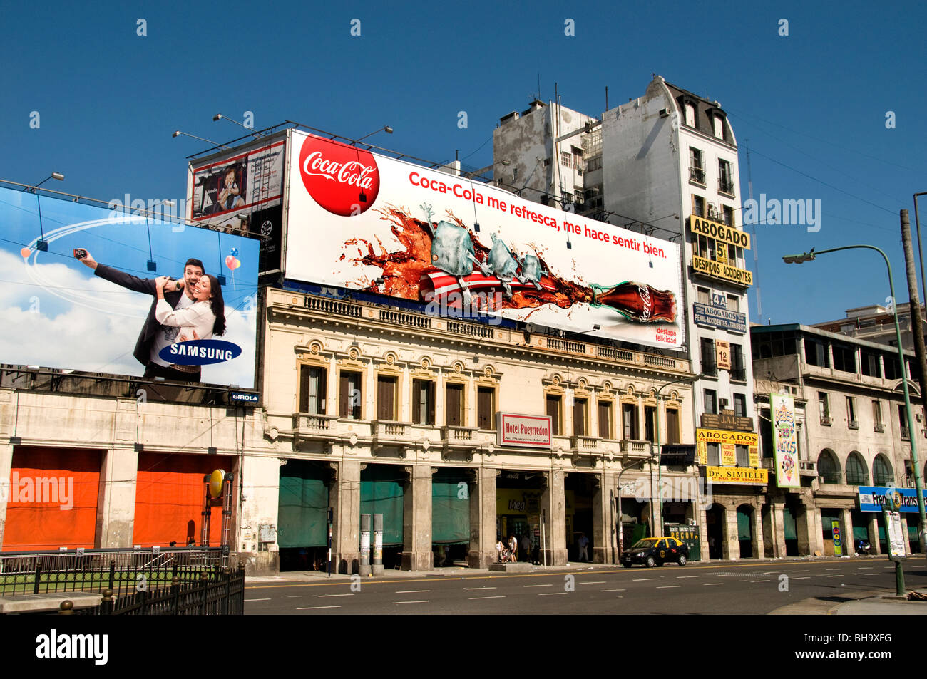 Once Plaza Avenida  Rivadavia Pueyrredon Bus Station Buenos Aires Argentina Stock Photo