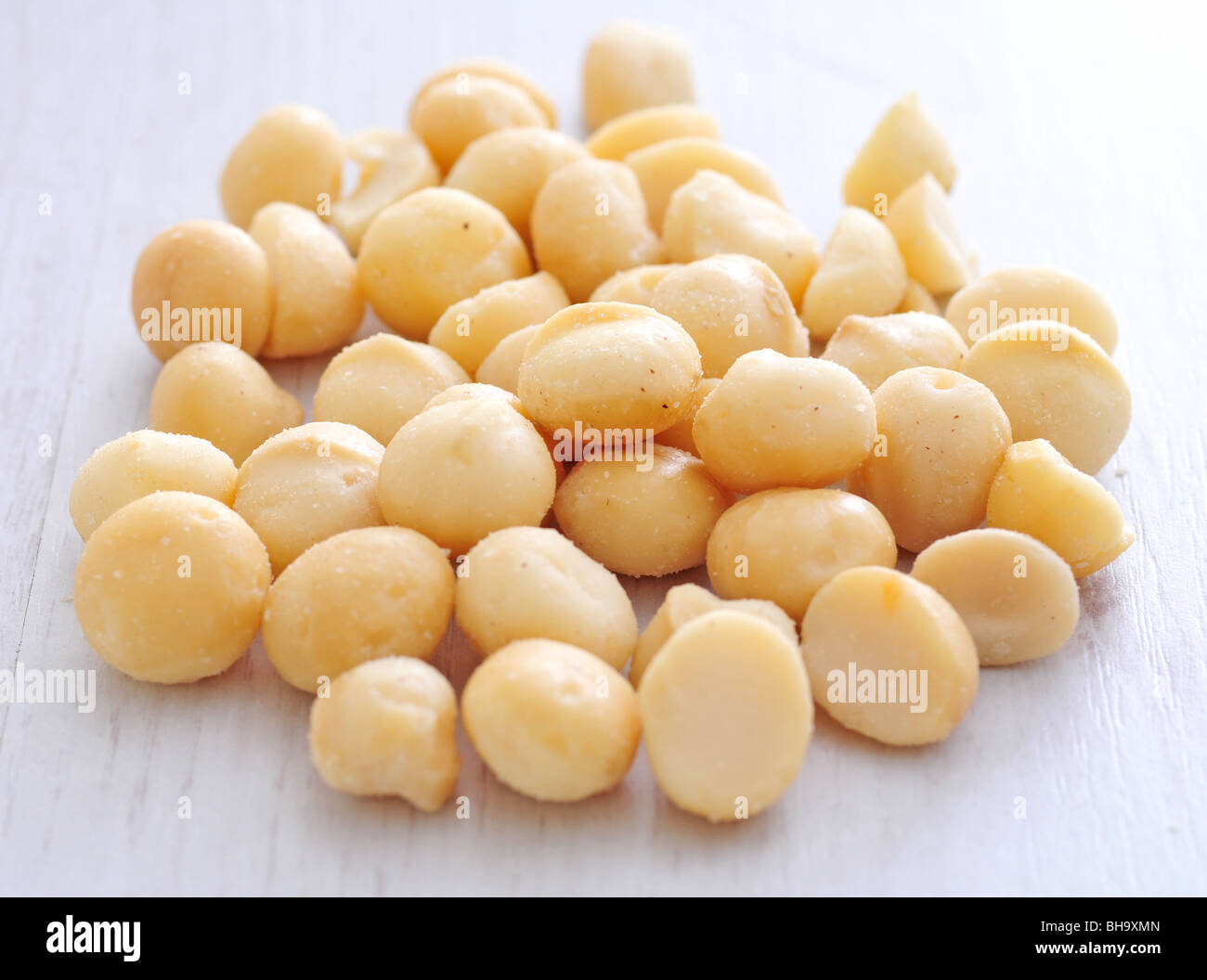 isolated bunch of roasted macadamia nuts Stock Photo Alamy