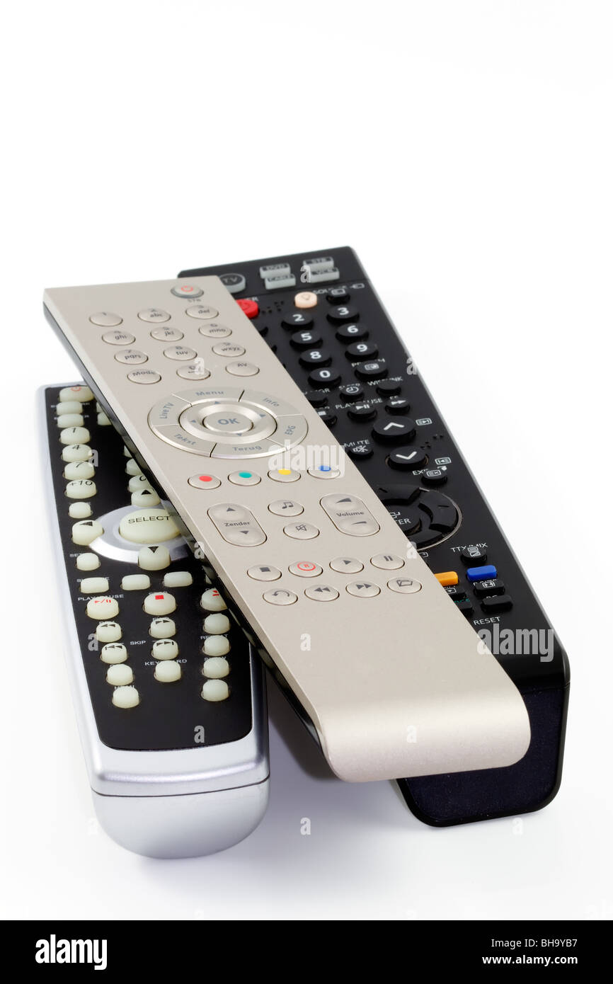 Remote control on white background Stock Photo - Alamy