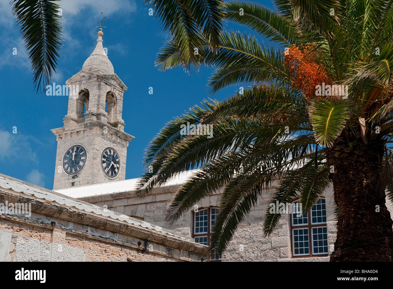 The Clock Tower at the Royal Naval Dockyard at the West End, Bermuda Stock Photo Alamy