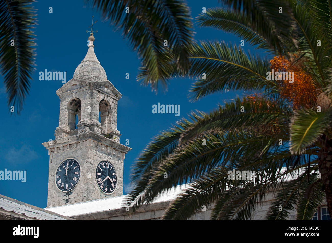 The Clock Tower at the Royal Naval Dockyard at the West End, Bermuda Stock Photo Alamy