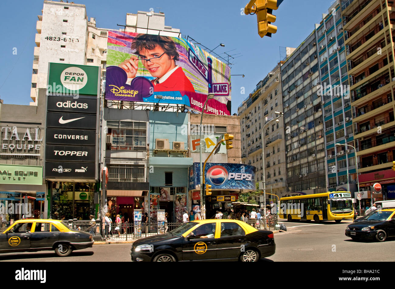 Avenida Corrientes Pueyrredon Buenos Aires Argentina Stock Photo