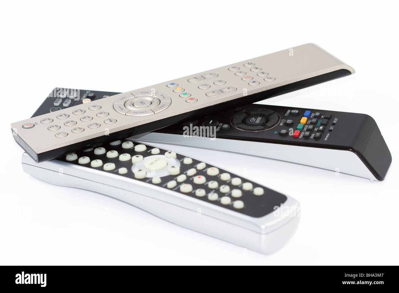Remote control on white background Stock Photo - Alamy