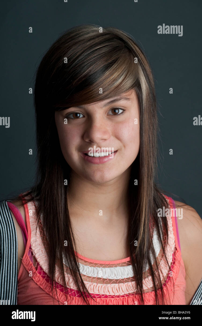 Pretty thirteen year old girl Stock Photo