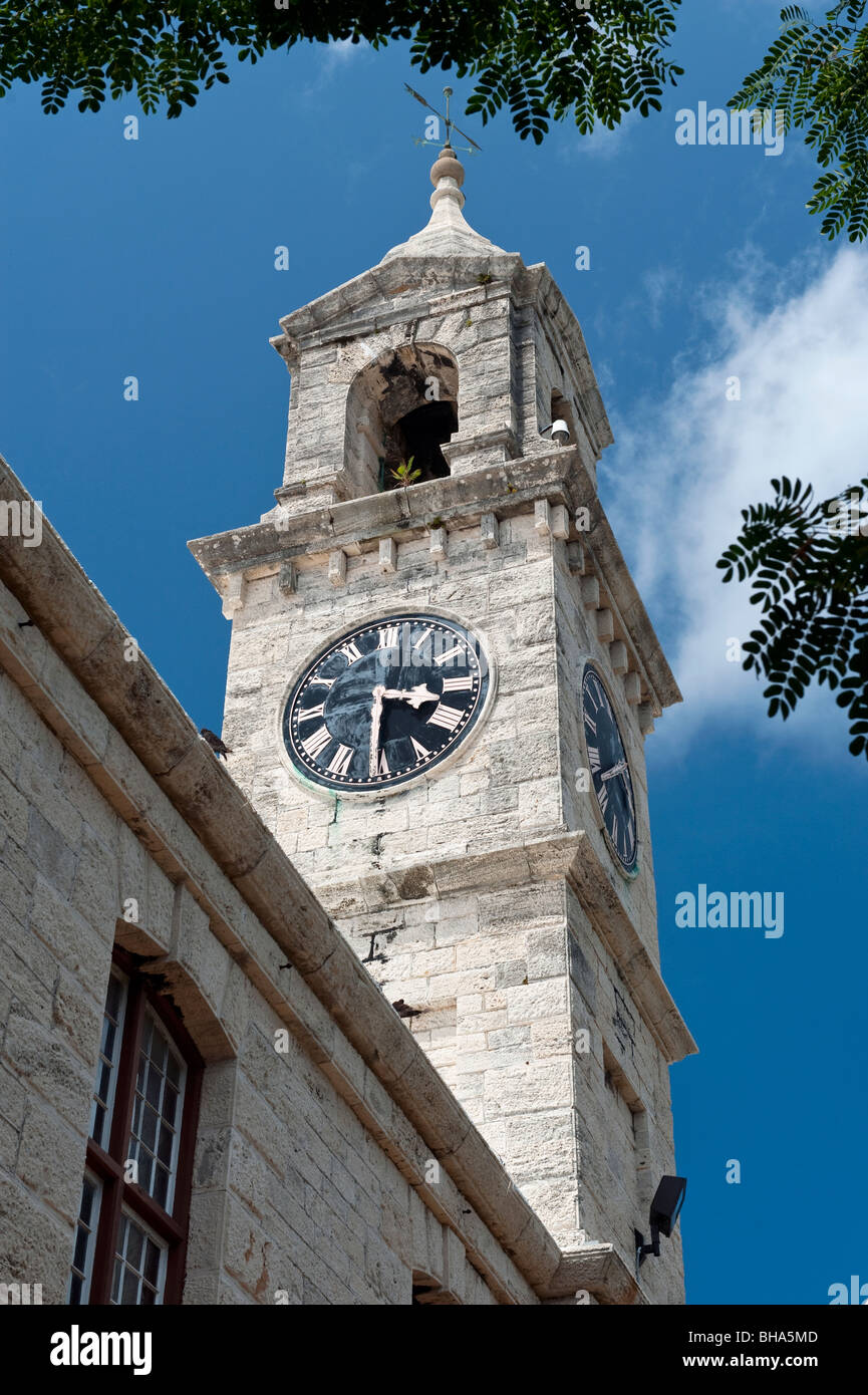 The Clock Tower at the Royal Naval Dockyard at the West End, Bermuda Stock Photo Alamy