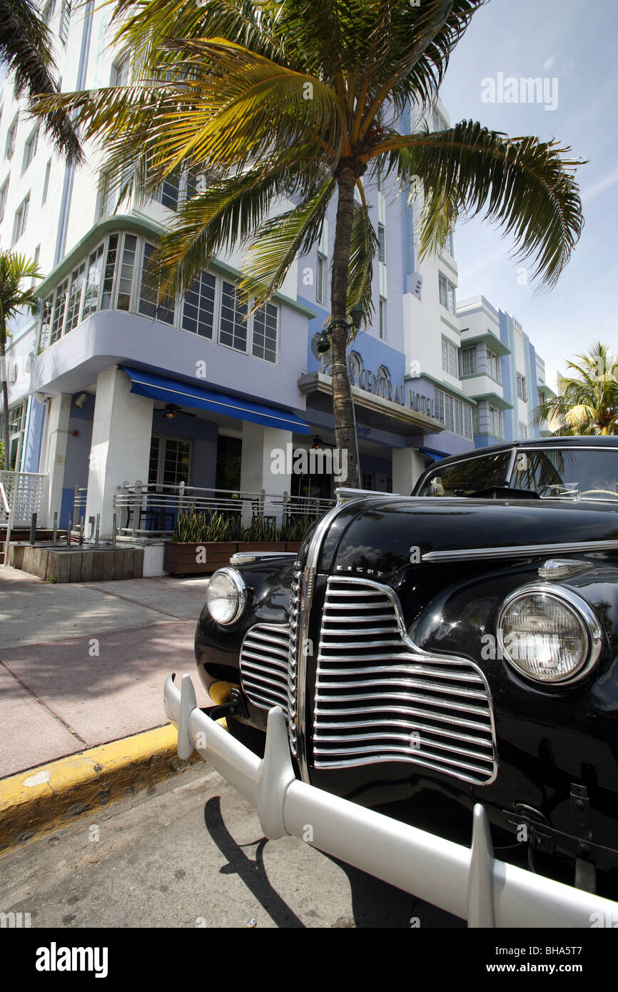 Park Central Hotel, Ocean Drive, South Beach, Miami, Florida, USA Stock Photo