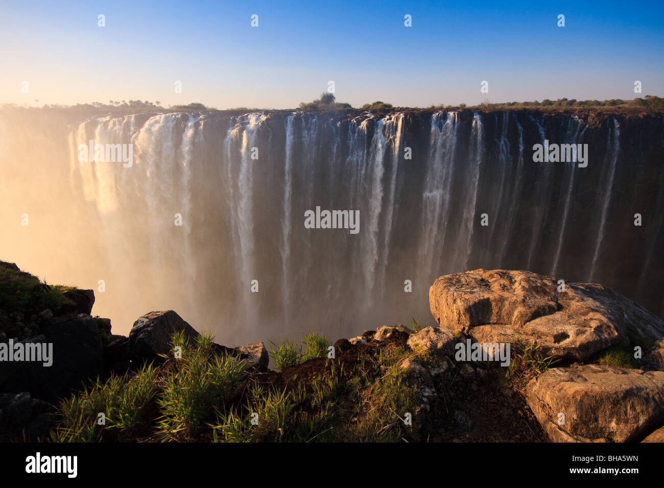 Africa Gorge River Victoria Falls Zambezi Zimbabwe Stock Photo