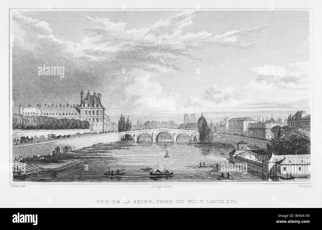 Paris seine tuileries Black and White Stock Photos & Images - Alamy