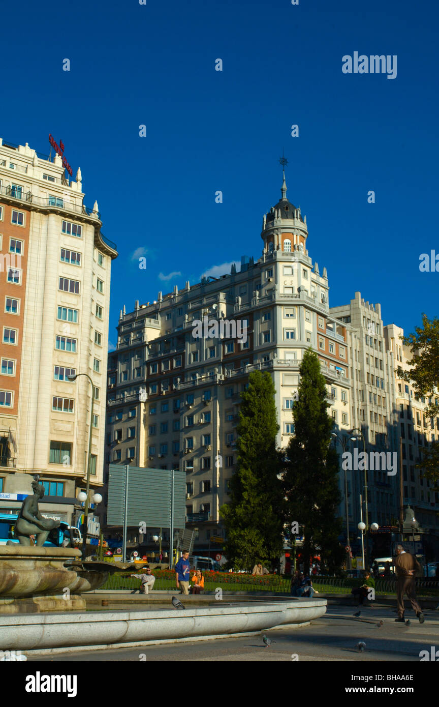 Plaza de Espana central Madrid Spain Europe Stock Photo