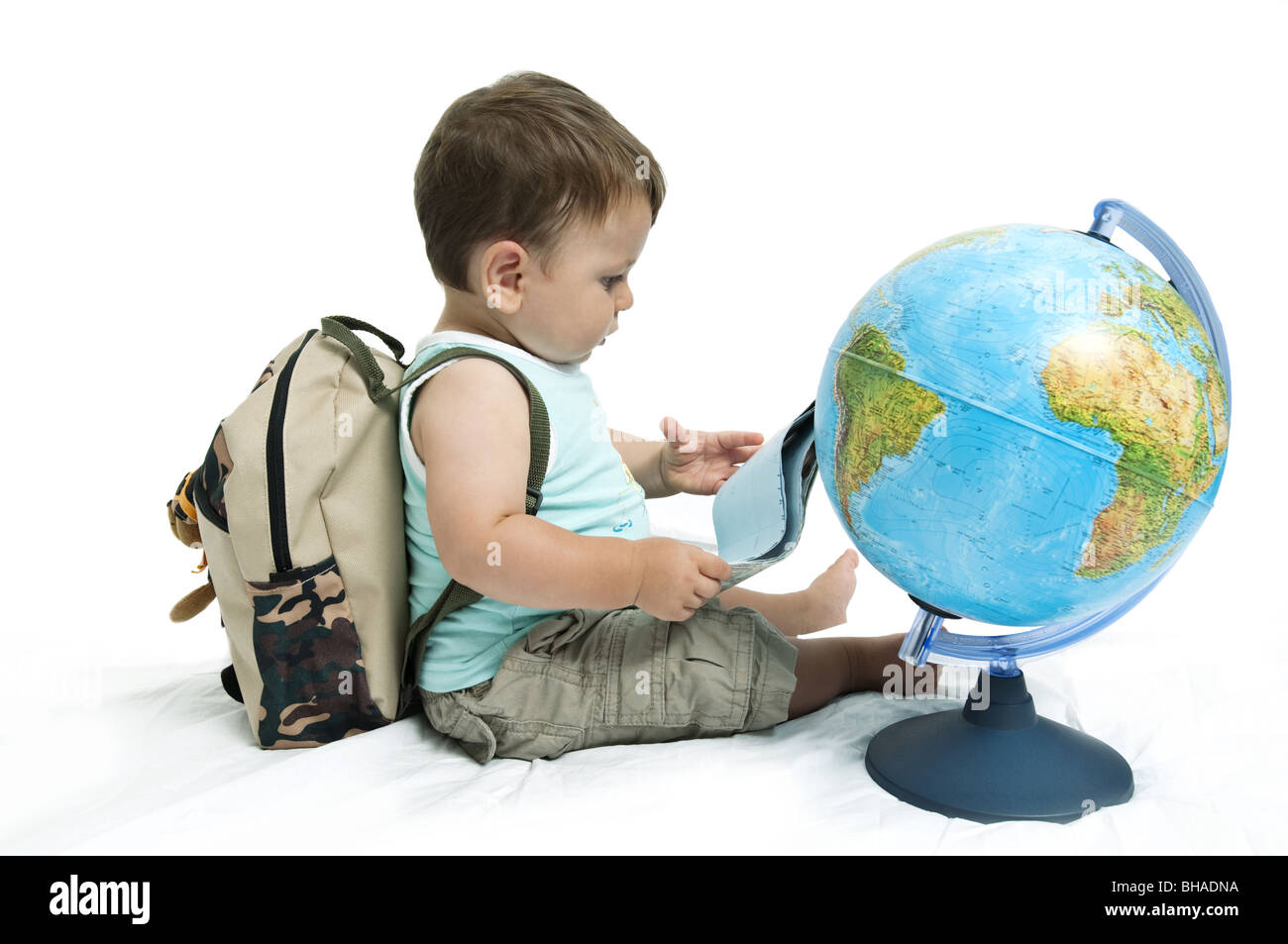 baby with backpack