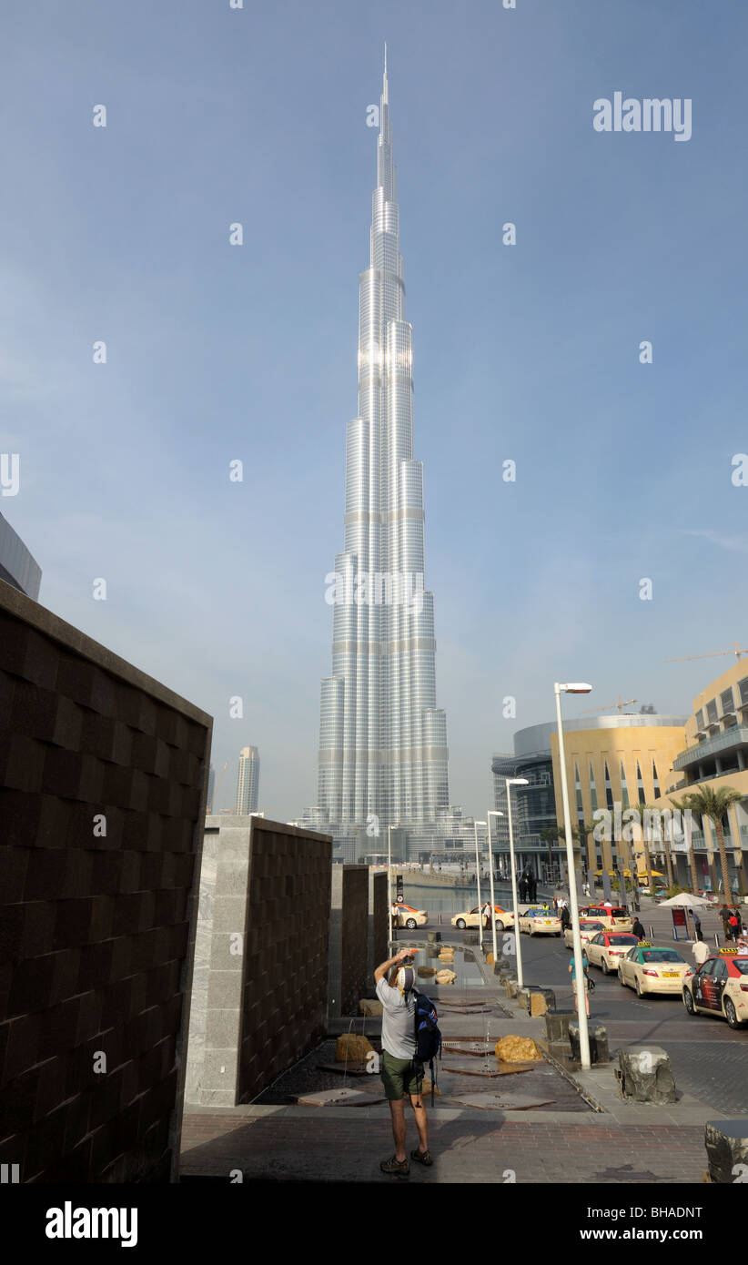 Highest Skyscraper in the World - Burj Khalifa, Dubai United Arab Emirates Stock Photo