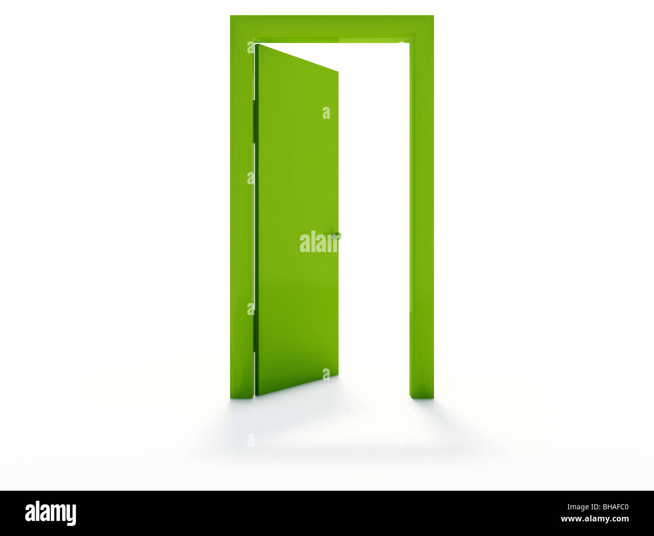 Green door isolated on white Stock Photo Alamy