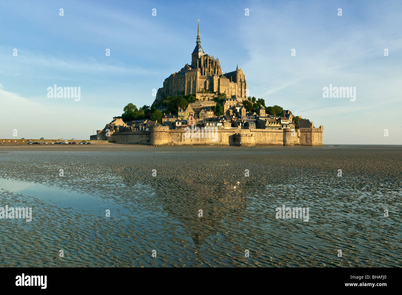 Mont Saint Michel, tide flat, Manche (50), Normandy, France Stock Photo