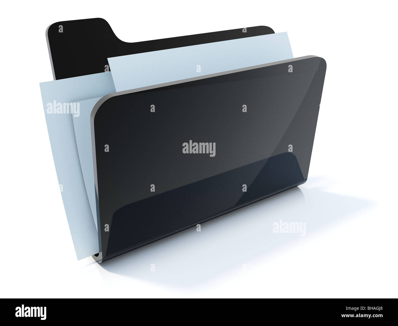 Full black folder icon isolated on white Stock Photo - Alamy