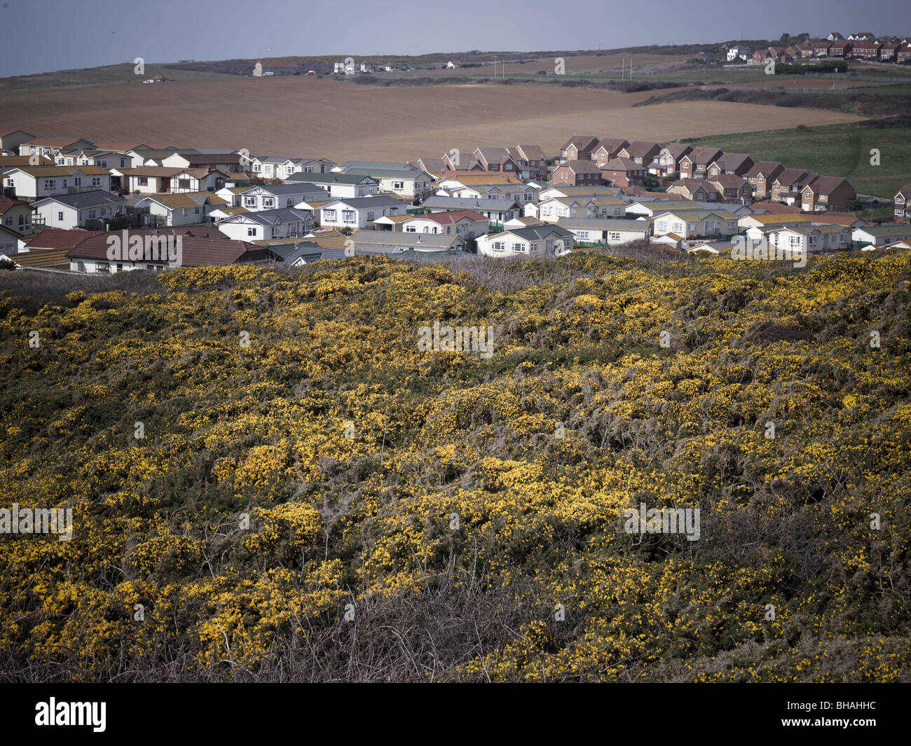 Trailer park, caravan homes for the over 55's. Stock Photo