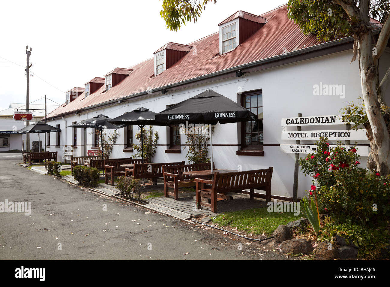 The Caledonian Inn (claimed to be the oldest continually licensed premises in Victoria), Port Fairy, Victoria,  Australia. Stock Photo