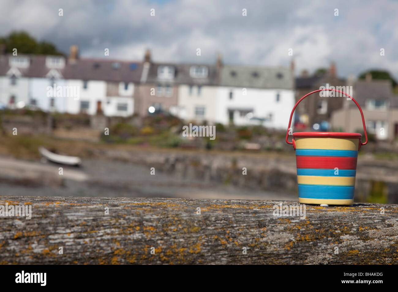 Colorful sand pail Stock Photo