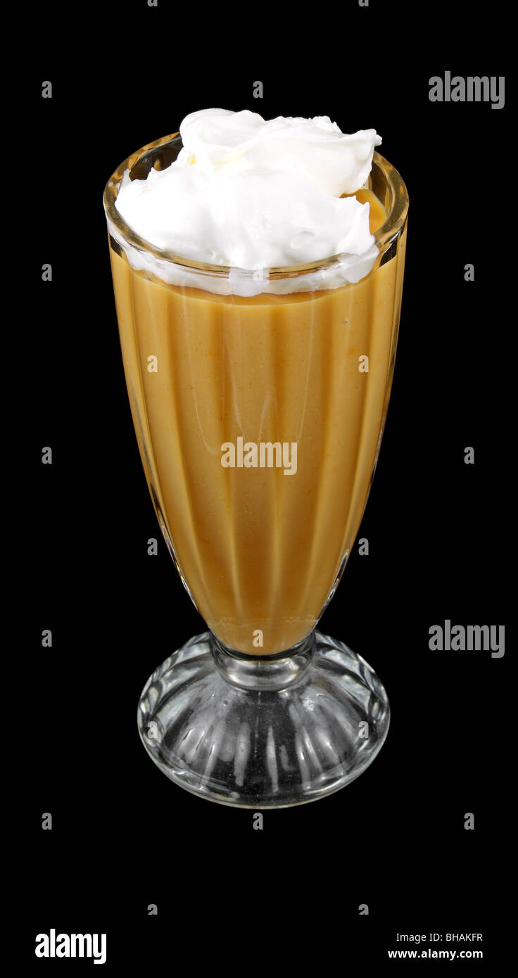 Sugar free butterscotch pudding with diet whip cream Stock Photo Alamy