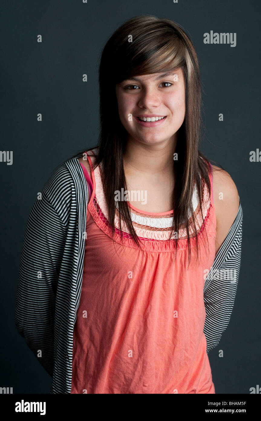 Pretty thirteen year old girl Stock Photo Alamy