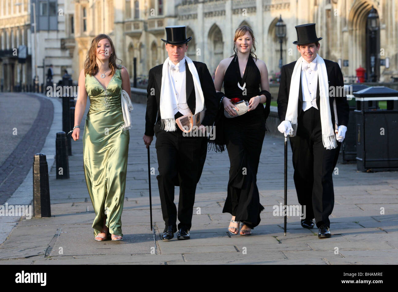 CAMBRIDGE UNIVERSITY STUDENTS MAY BALL Stock Photo