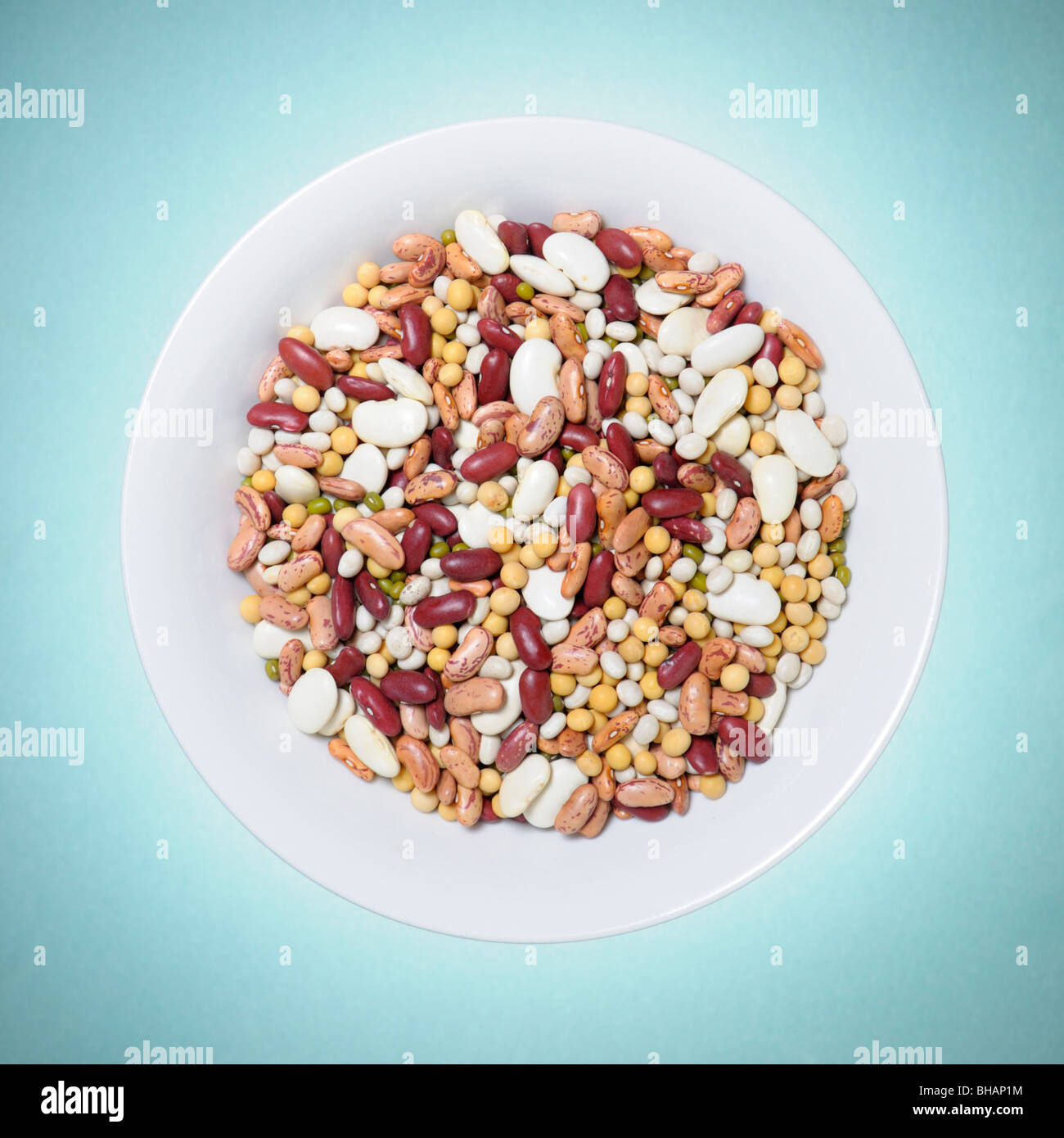 A bowl of mixed dried beans Stock Photo Alamy