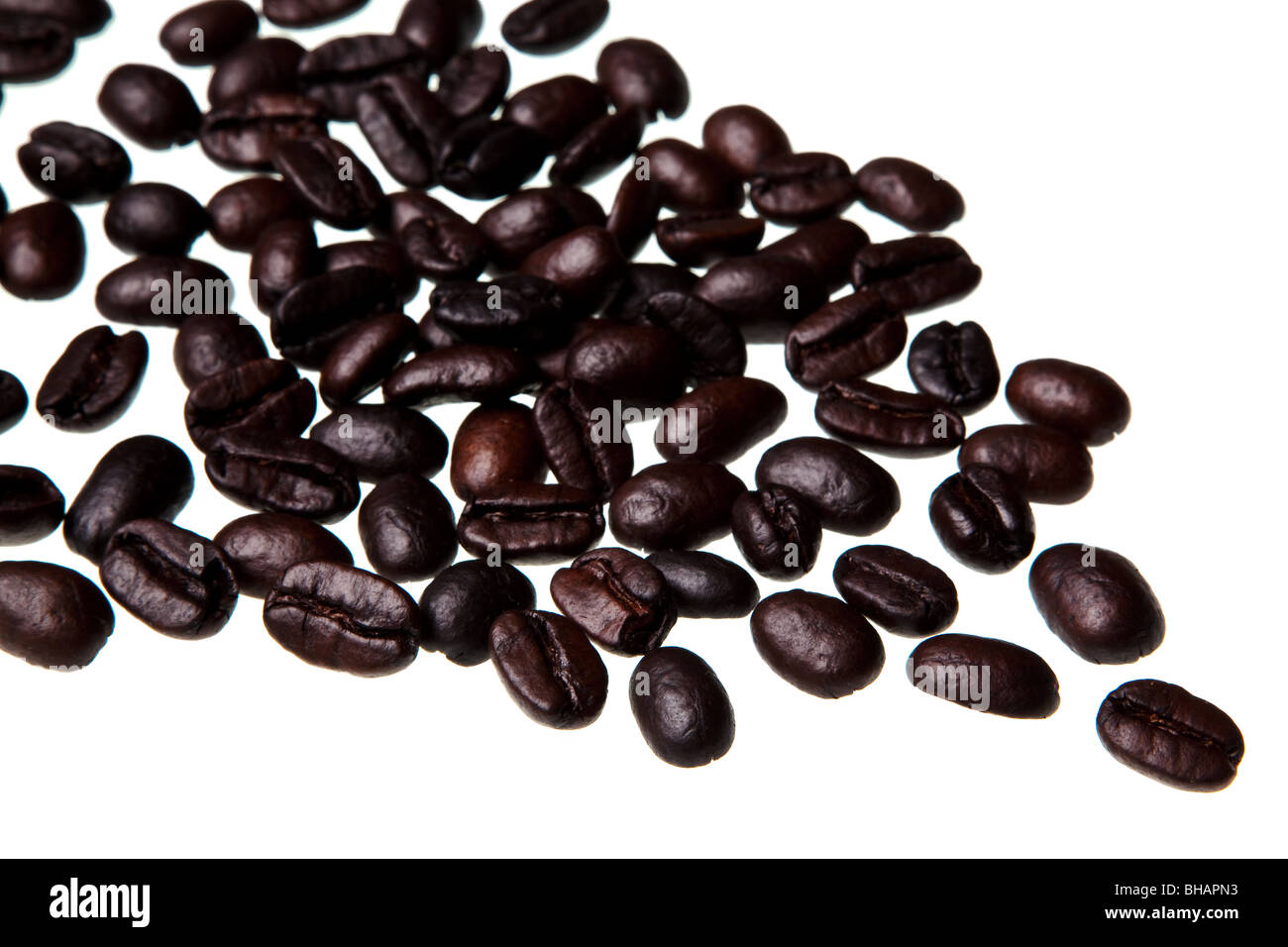 coffee beans isolated on a white background Stock Photo - Alamy