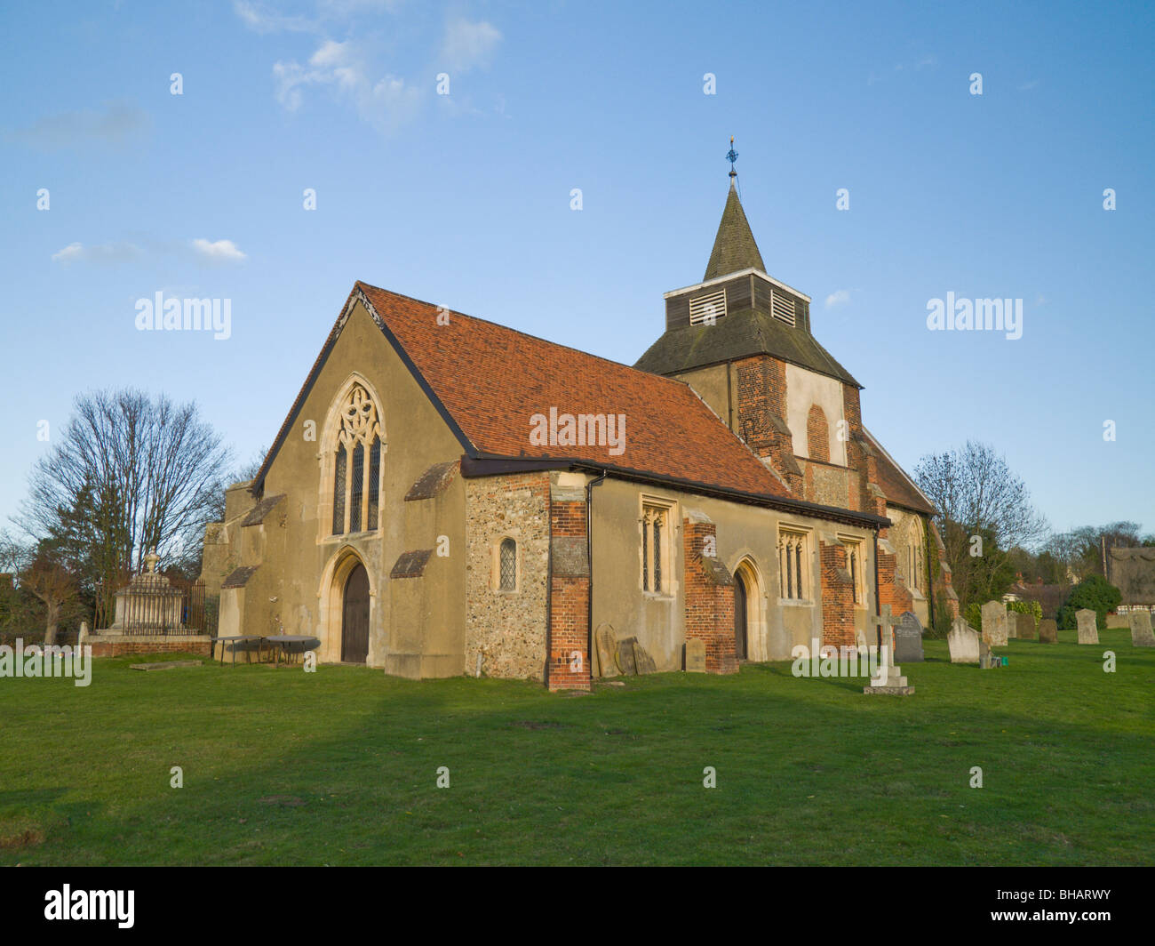 The historic church at Fyfield in Essex Stock Photo