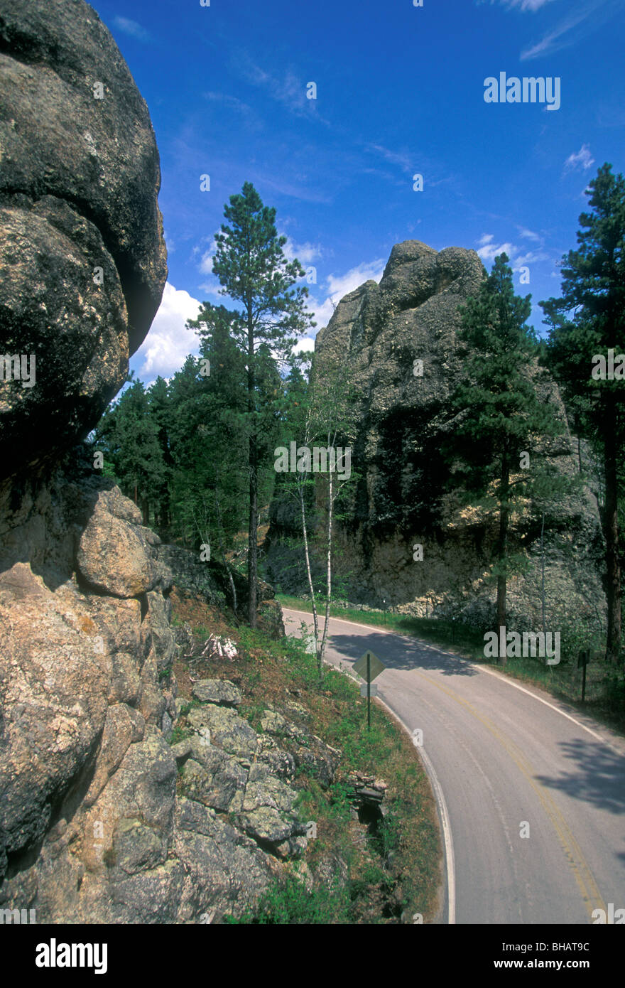 Iron Mountain Road, Peter Norbeck National Scenic Byway, Black Hills, South Dakota, United States Stock Photo