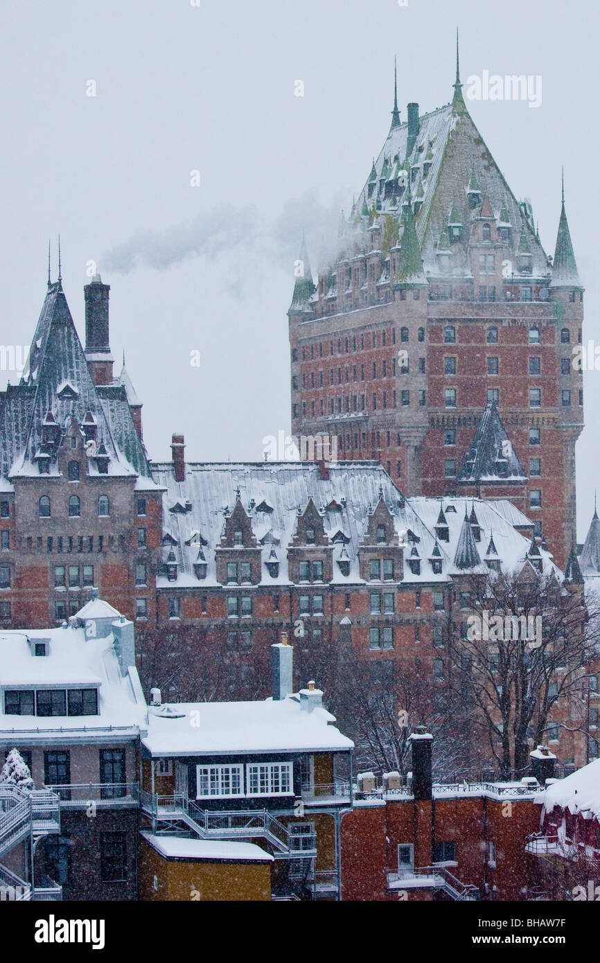 Chateau Frontenac in Old Quebec City Canada Stock Photo