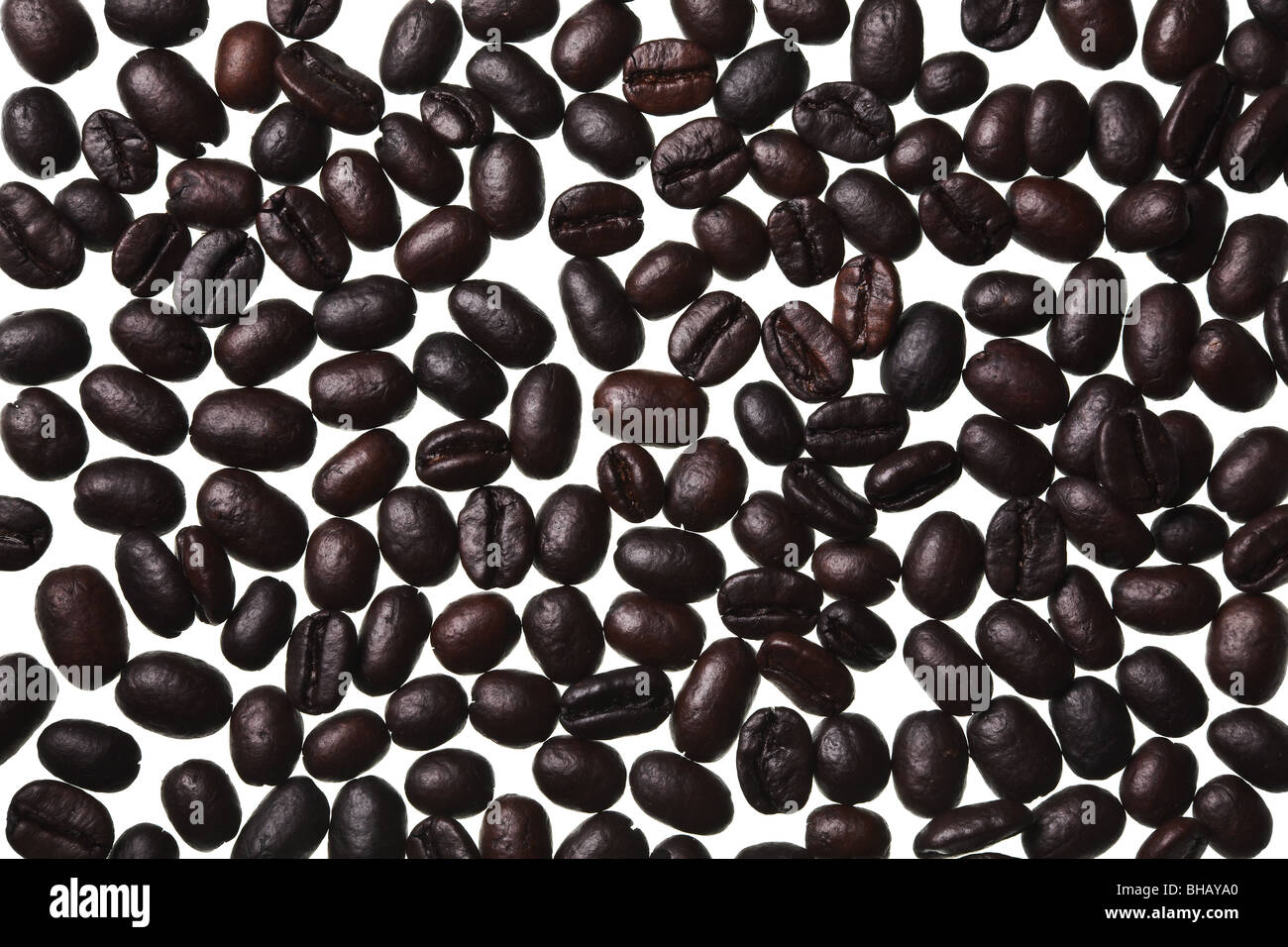 coffee beans isolated on a white background Stock Photo - Alamy