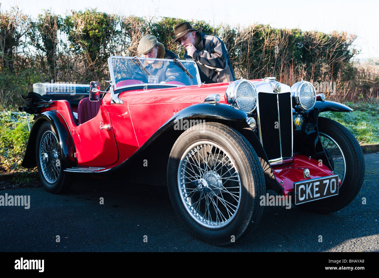 Vintage Sports Car Club meeting at Much Marcle in Herefordshire Stock