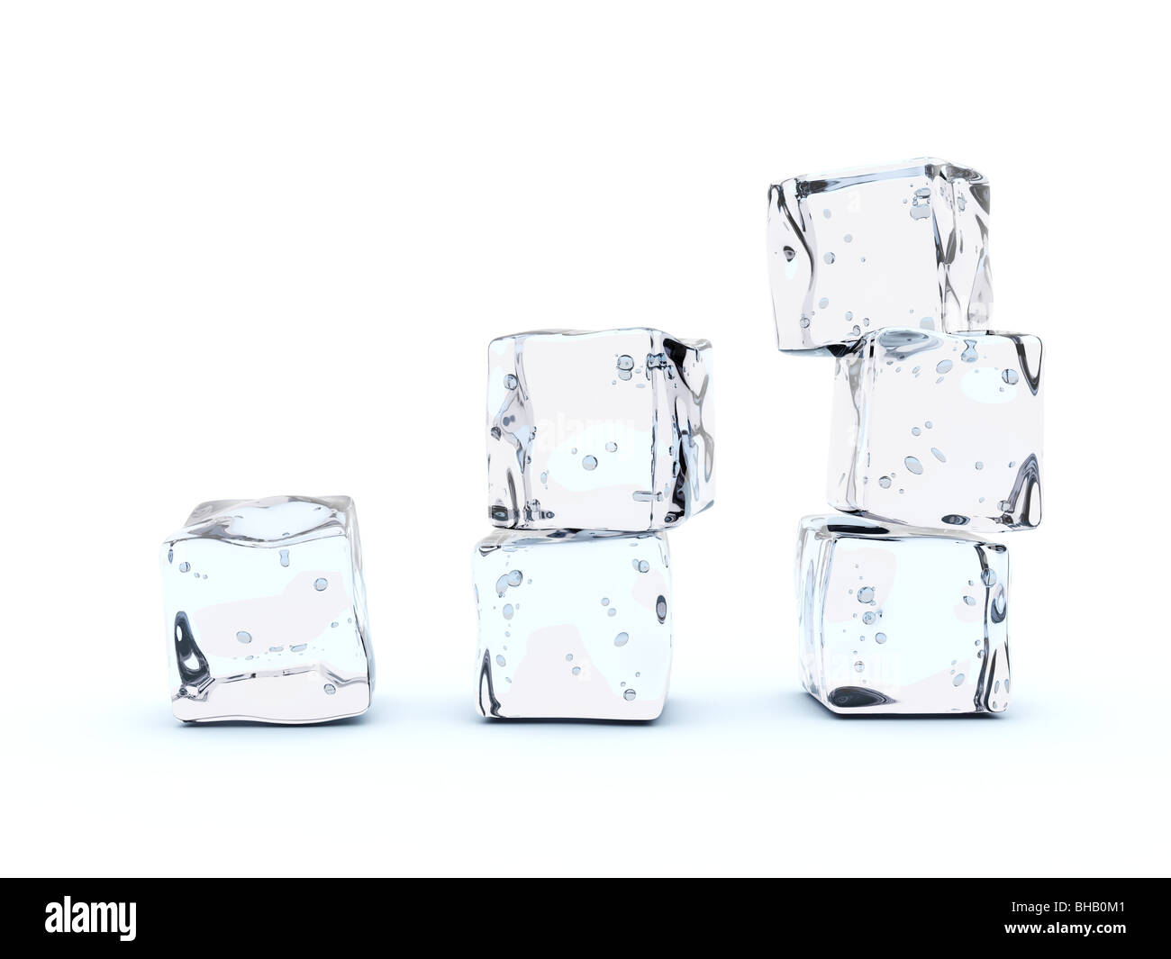Ice cubes isolated on white Stock Photo - Alamy