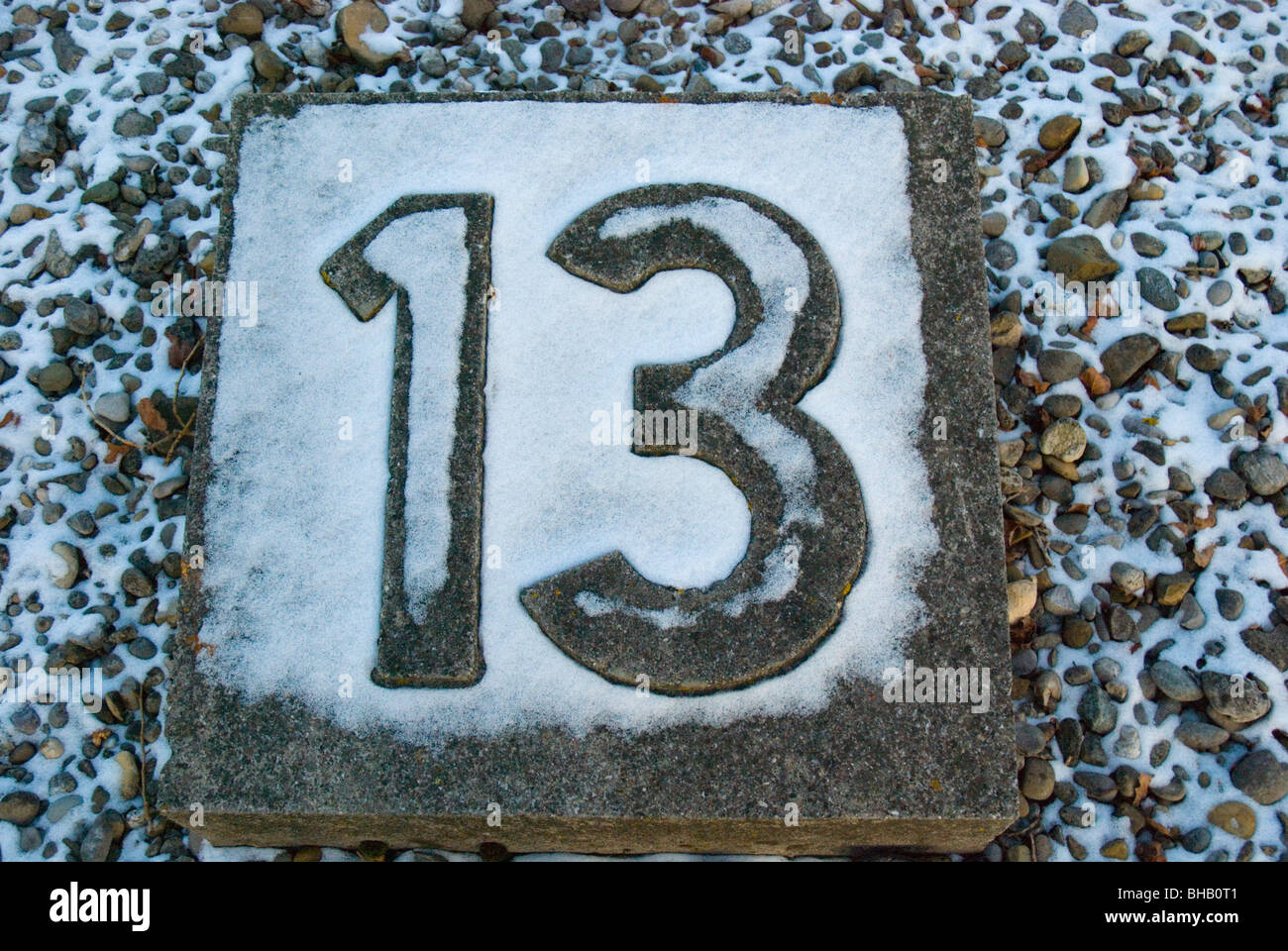 13 the hard luck number Stock Photo