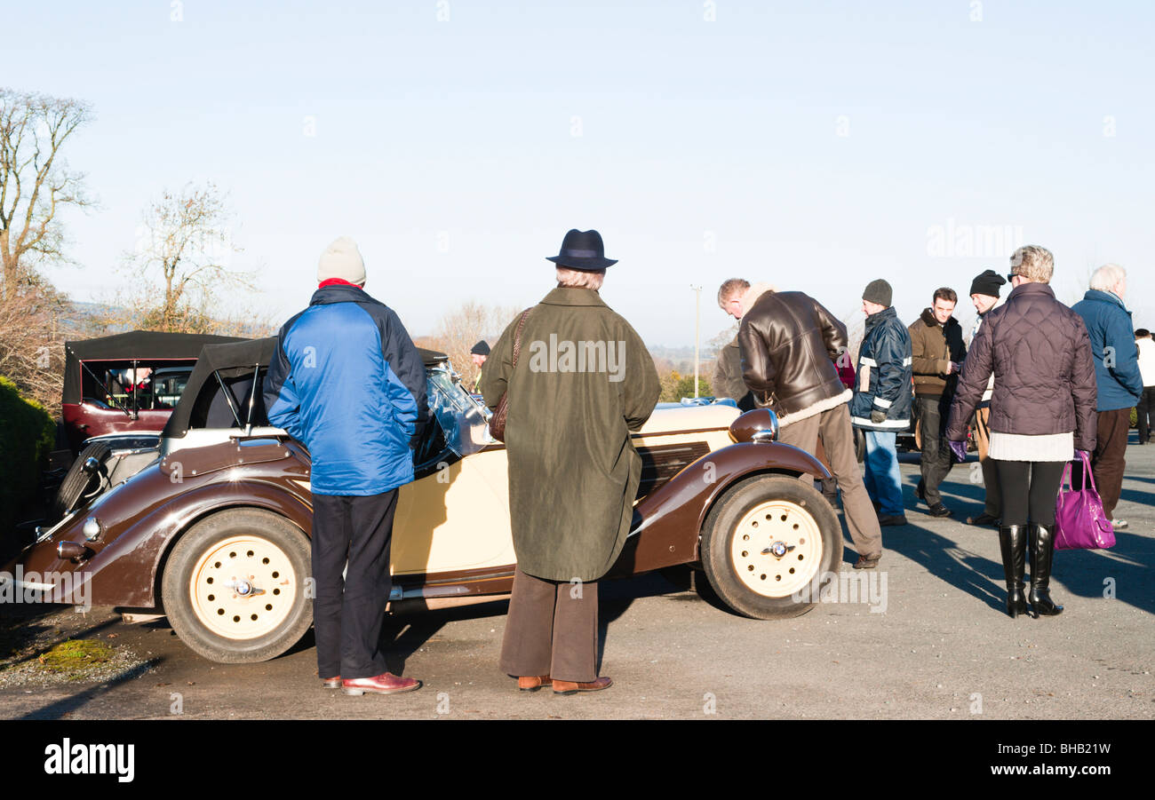Vintage Sports Car Club meeting at Much Marcle in Herefordshire Stock