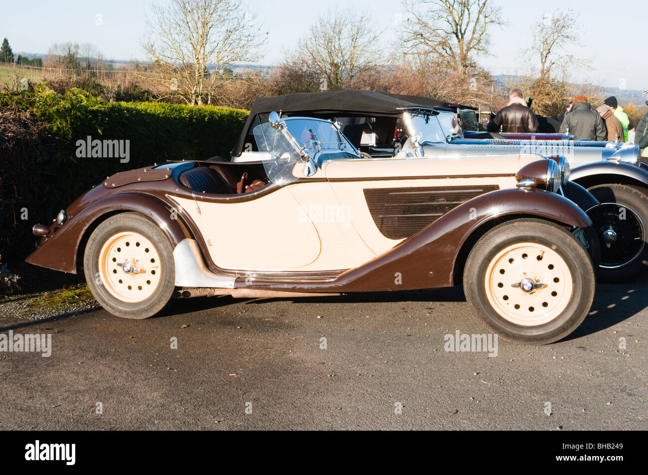 Vintage Sports Car Club meeting at Much Marcle in Herefordshire Stock