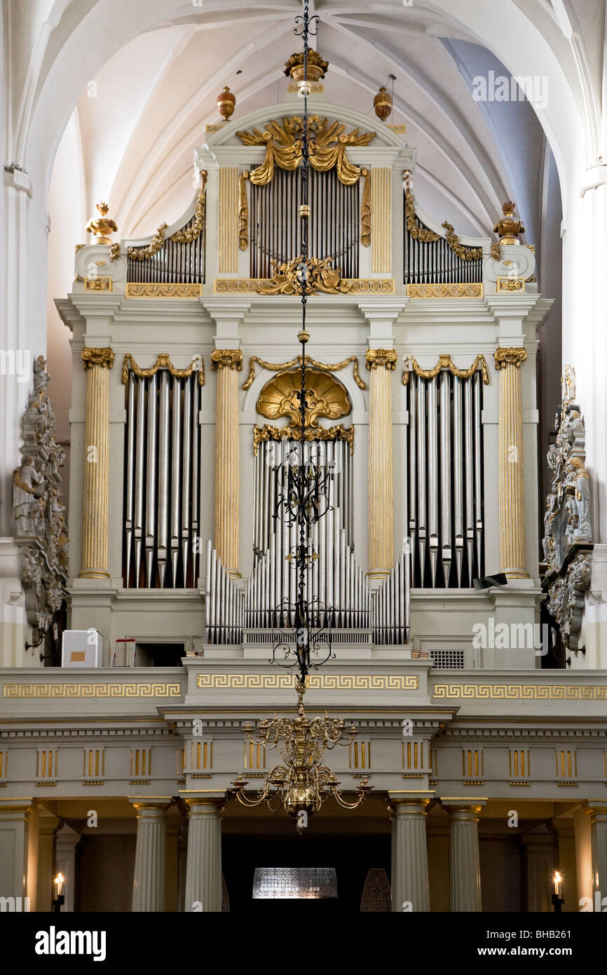 The organ in the Saint Petri church in Malmo Sweden Stock Photo