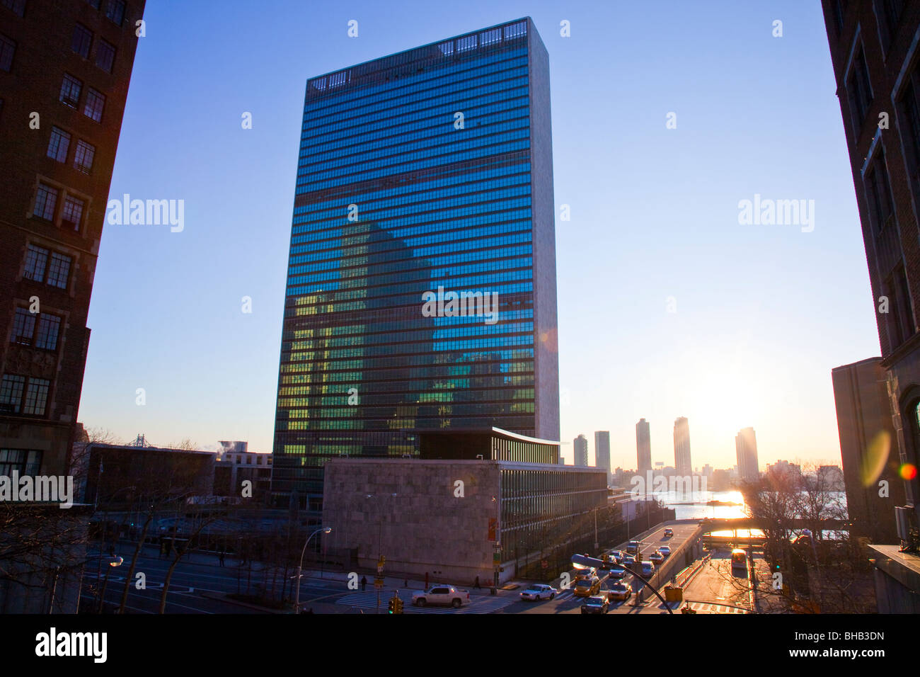 United Nations Building in Manhattan, New York City Stock Photo