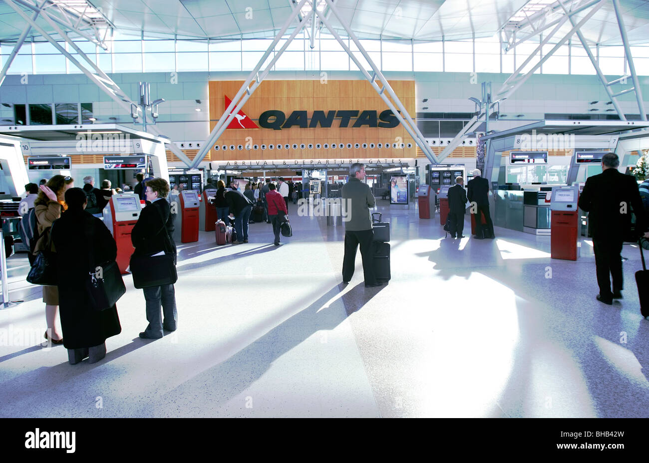 Qantas Airport terminal, Sydney Australia Stock Photo